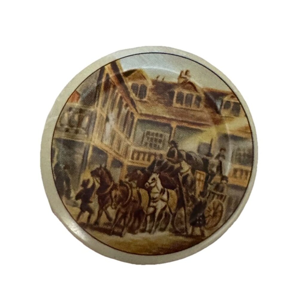 Frank Cooper Oxford Glass Jar, Marmalade, British Street, Horse Drawn Carriage